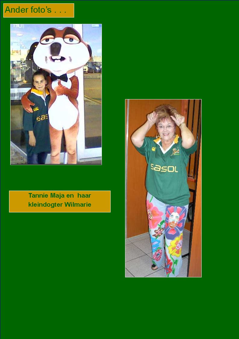 Ander foto�s . . .Tannie Maja en  haar kleindogter Wilmarie